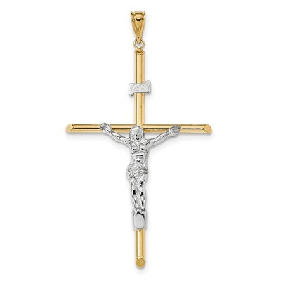 Jesus Crucifix Pendant 14k Two-Tone Gold Polished K6286, MPN: K6286, 883957834511