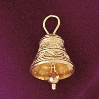 Dazzlers Jewelry Christmas Bell Pendant Necklace Charm Bracelet in Yellow, White or Rose Gold 5510,…