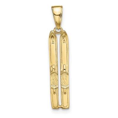 3-D Snow Skis Pendant 10k Gold 10C3576, MPN: 10C3576,