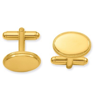 Kelly Waters Oval Beaded Cufflinks Gold-plated KW602, MPN: KW602, 886774644790