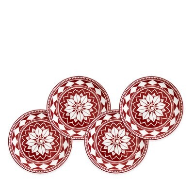 Caskata Fez Canape Set of 4 Crimson CAN-181, MPN: CAN-181, 816666021842