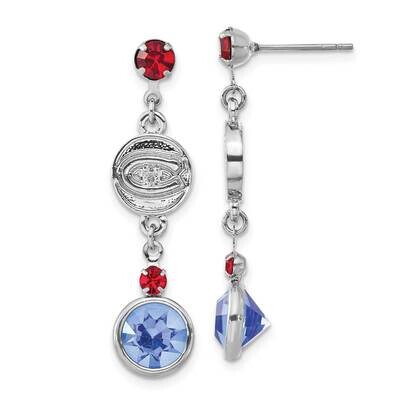 NHL Montreal Canadiens Crystal Dangle Earrings CAN065ER-CR