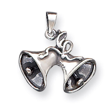 Antique Bells Charm Sterling Silver QC4574