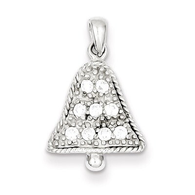 Bell Pendant Sterling Silver Diamond QC7582, MPN: QC7582, 883957459059