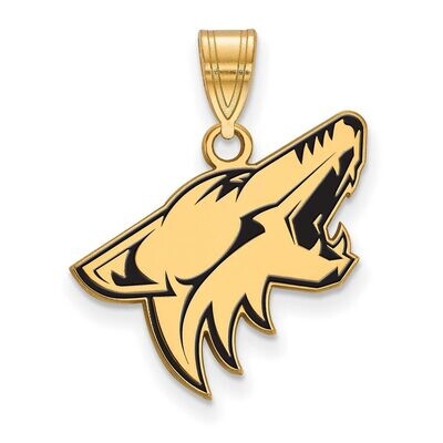 Phoenix Coyotes Large Enamel Pendant Gold-plated Silver GP009COY, MPN: GP009COY, 886774741765