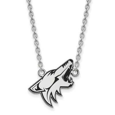 Phoenix Coyotes Large Enamel Pendant with Chain Necklace Sterling Silver SS012COY-18, MPN: SS012COY…