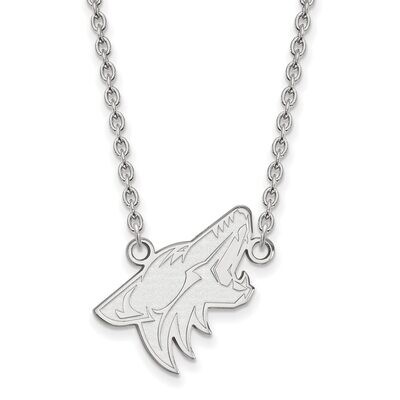 Phoenix Coyotes Large Pendant with Chain Necklace 14k White Gold 4W008COY-18, MPN: 4W008COY-18, 886…