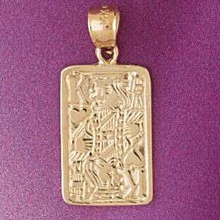 Dazzlers Jewelry King Of Heart Pendant Necklace Charm Bracelet in Yellow, White or Rose Gold 5450, …