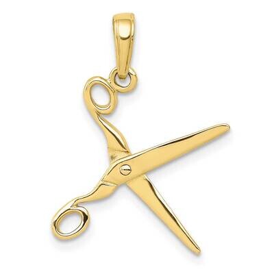 3-D Moveable Scissors Pendant 10k Gold 10C3118, MPN: 10C3118,