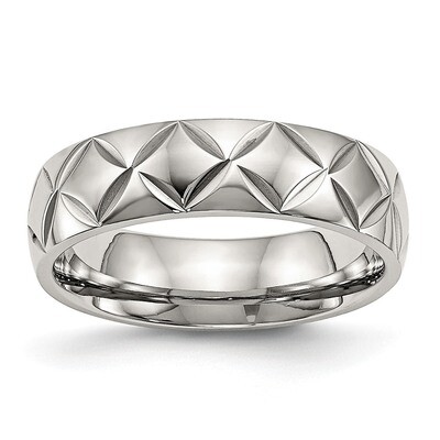 Diamond Cut Ring Stainless Steel Polished SR497, MPN: SR497, 886774528571