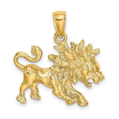 Large Leo Zodiac Charm 14k Gold C3171, MPN: C3171, 196904085318