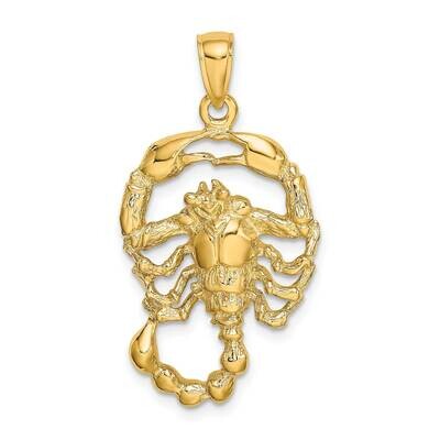 Large Scorpio Zodiac Charm 14k Gold C3174, MPN: C3174, 196904089484