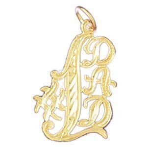 Dazzlers Jewelry Number One Dad Pendant Necklace Charm Bracelet in Yellow, White or Rose Gold 9891,…