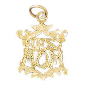 Dazzlers Jewelry Best Mom Pendant Necklace Charm Bracelet in Yellow, White or Rose Gold 9851, MPN: …