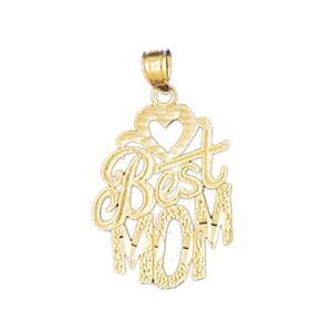 Dazzlers Jewelry Best Mom Pendant Necklace Charm Bracelet in Yellow, White or Rose Gold 9848, MPN: …