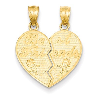 Best Friends Heart Break Apart Pendants 14k Gold C4024, MPN: C4024, 886774256122