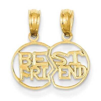 Break apart Cut-out Best Friend Pendant 14k Gold D3896, MPN: D3896, 637218034680