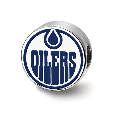 Edmonton Oilers Oilers on Puck Enameled Logo Bead Sterling Silver SS500OIL, MPN: SS500OIL, 63440110…