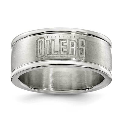 Edmonton Oilers Logo Band Ring Stainless Steel OIL035-SZ6, MPN: OIL035, 634401863744