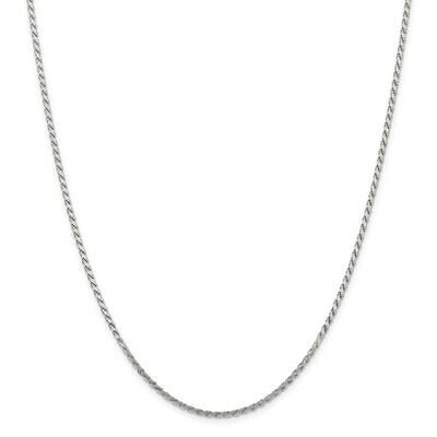 2.25mm Flat Rope Chain 26 Inch Sterling Silver QFC23-26, MPN: QFC23-26,