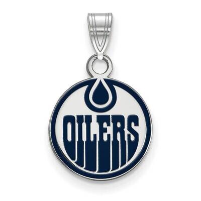 Edmonton Oilers Small Enamel Pendant Sterling Silver Rhodium-plated SS021OIL, MPN: SS021OIL, 191101…
