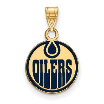 Edmonton Oilers Small Enamel Pendant Gold-plated Sterling Silver GP021OIL, MPN: GP021OIL, 191101152…