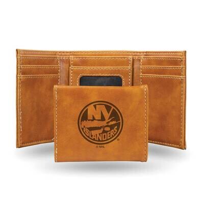 NHL New York Islanders Brown Faux Leather Trifold Wallet GC7845, MPN: GC7845, 767345901422