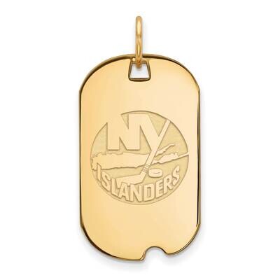 New York Islanders Small Dog Tag Gold-plated Sterling Silver GP006ISL, MPN: GP006ISL, 191101154355