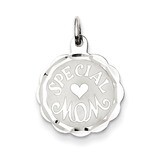 Special Mom Disc Charm Sterling Silver QC2303, MPN: QC2303, 883957532356