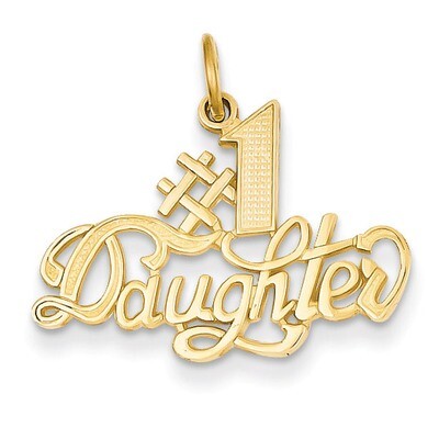 #1 Daughter Charm 14k Gold C385, MPN: C385, 883957860084