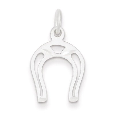 Open Style Horseshoe Charm Sterling Silver QC4725, MPN: QC4725, 883957554310