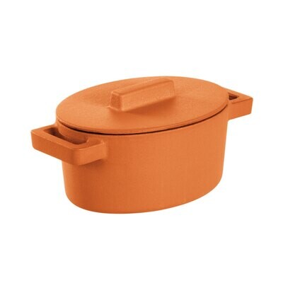 Sambonet TerraCotto Oval Casserole With Lid Curry 51638C13, MPN: 51638C13,