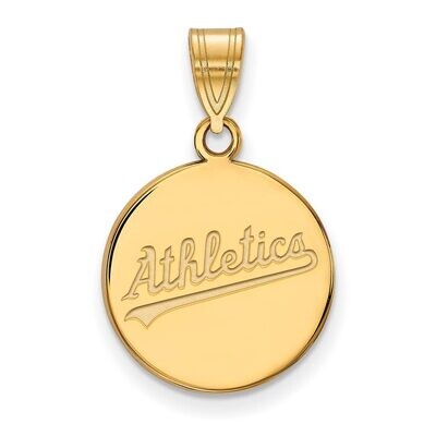 Oakland Athletics Medium Disc Pendant Gold-plated Silver GP019ATH, MPN: GP019ATH, 886774923376