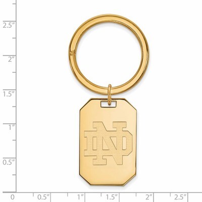 University of Notre Dame Key Chain - Gold-plated on Silver GP025UND, MPN: GP025UND, 191101123894