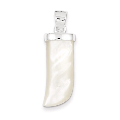 Mother of Pearl Tiger Claw Pendant Sterling Silver QC4734, MPN: QC4734, 723252354607