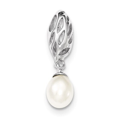 White Cultured Pearl Pendant Sterling Silver Rhodium-plated QP2727, MPN: QP2727, 883957562773
