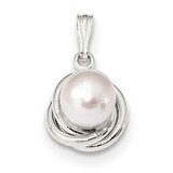 Freshwater Cultured Pearl Pendant Sterling Silver Polished QP4973, MPN: QP4973, 886774120188