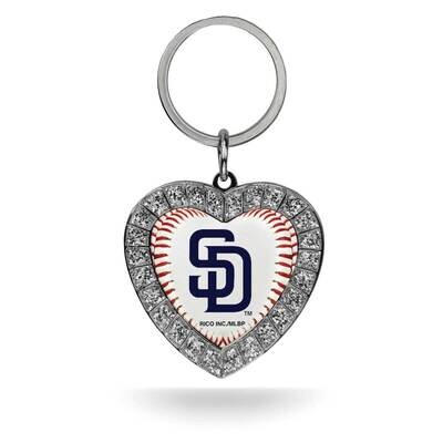 MLB San Diego Padres Rhinestone Heart Key Ring GC7892, MPN: GC7892, 94746939571