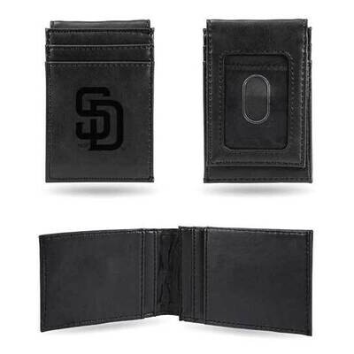 MLB San Diego Padres Black Faux Leather Front Pocket Wallet GC7422, MPN: GC7422, 767345894816