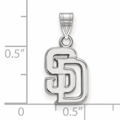 San Diego Padres Small Pendant 14k White Gold 4W002PAD, MPN: 4W002PAD, 886774827070