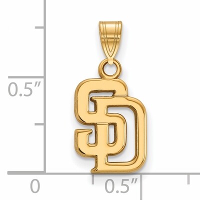 San Diego Padres Small Pendant 14k Yellow Gold 4Y002PAD, MPN: 4Y002PAD, 886774858951