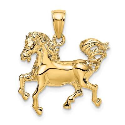 Horse Charm 14k Gold 2-D K6545, MPN: K6545, 637218045365