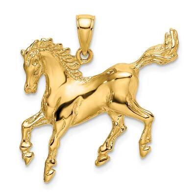 Horse Charm 14k Gold 2-D K6544, MPN: K6544, 637218045358