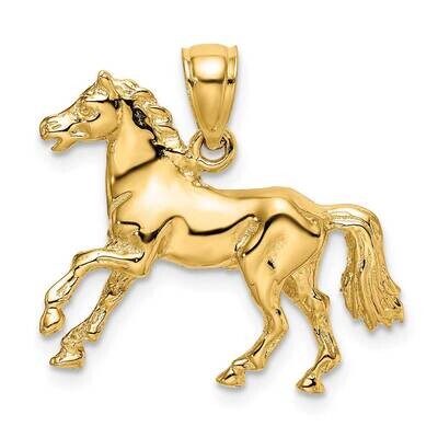 Horse Charm 14k Gold 3-D K6539, MPN: K6539, 637218045280