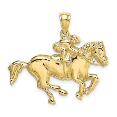 2-D Jockey On Horse Charm 10k Gold 10K6541, MPN: 10K6541, 883957138770
