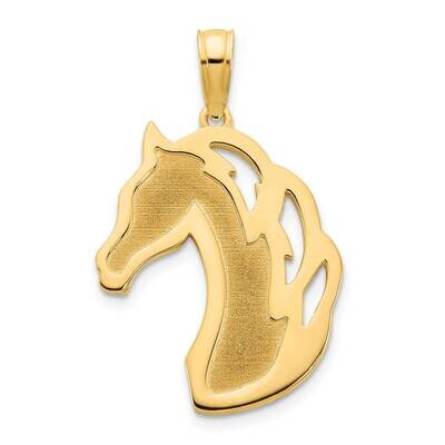 Sand Blasted Horse Head Charm 14k Gold D5056, MPN: D5056, 196904069738