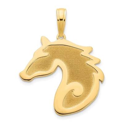 Sand Blasted Horse Head Charm 14k Gold D5055, MPN: D5055, 196904068731
