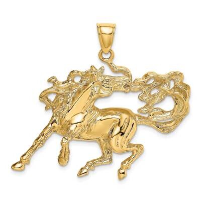 Dancing Horse Charm 14k Gold 2-D K6500, MPN: K6500, 637218185313
