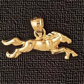 Dazzlers Jewelry Horse Pendant Necklace Charm Bracelet in Yellow, White or Rose Gold 1828, MPN: DZ-…