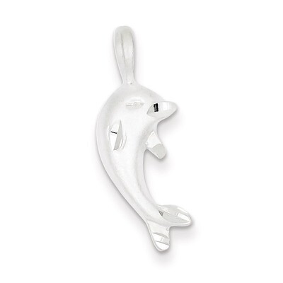 Dolphin Pendant Sterling Silver QC7659, MPN: QC7659, 191101464225